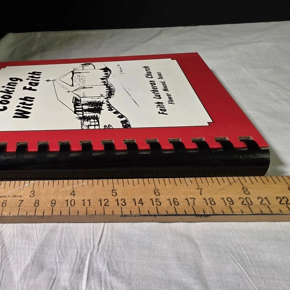 Vintage 1998 Cooking With Faith CookBook Faith Lutheran Church‎ Flower Mound TX